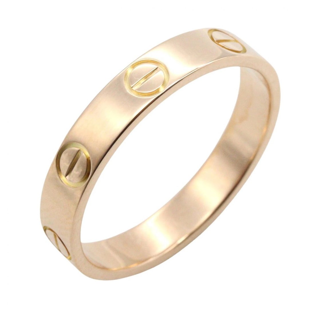 CARTIER MINI LOVE RING 18KRG PINK ROSE GOLD: CARTIER Mini Love Ring 18KRG Pink Rose Gold Brand: CARTIER Type: Ring Material: K18PG?Rose Gold? Color: Rose Gold Size: 6 US Accessories: None Accessories Notice: When purchasing pre-owned