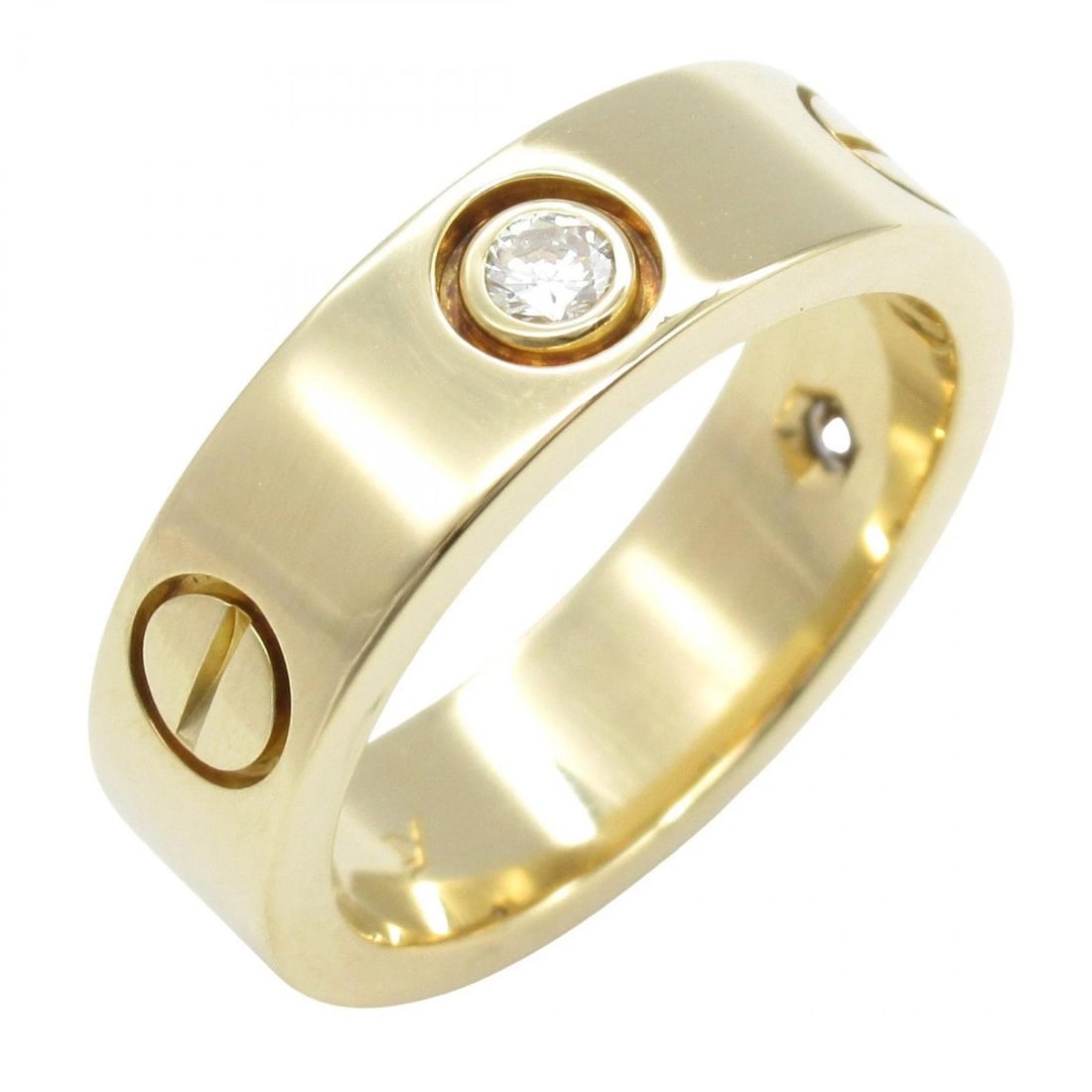 CARTIER LOVE 3P DIAMOND RING 18K YELLOW GOLD: CARTIER Love 3P Diamond Ring 18K Yellow Gold Brand: CARTIER Type: Ring Material: K18 (Yellow Gold) Color: Yellow Gold Size: 5 - 5.25 US Accessories: None Accessories Notice: When purchasing