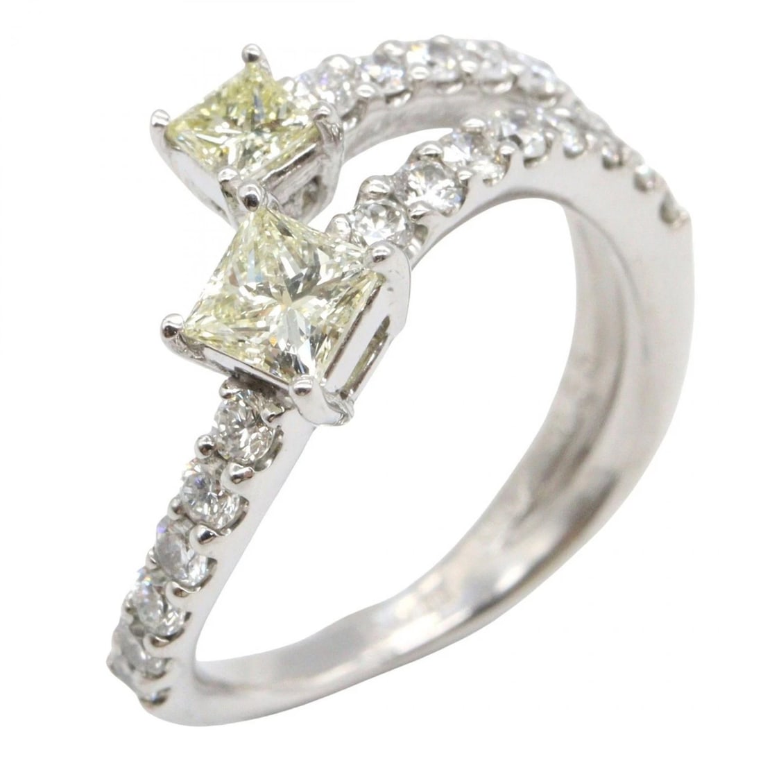 JEWELRY DIAMOND RING 18KWHITE GOLD YELLOW (1 of 3)