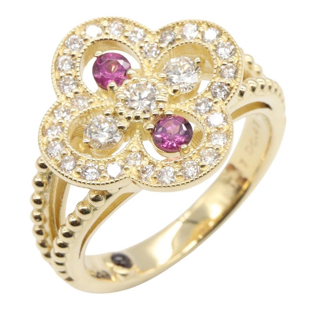 JEWELRY RUBY DIAMOND RING 18KYG: JEWELRY Ruby Diamond Ring 18KYG Brand: JEWELRY Type: Ring Material: diamond Main Stone/Creation Ruby Color: Yellow Gold Size: 3.75 US Accessories: None Accessories Notice: When purchasing