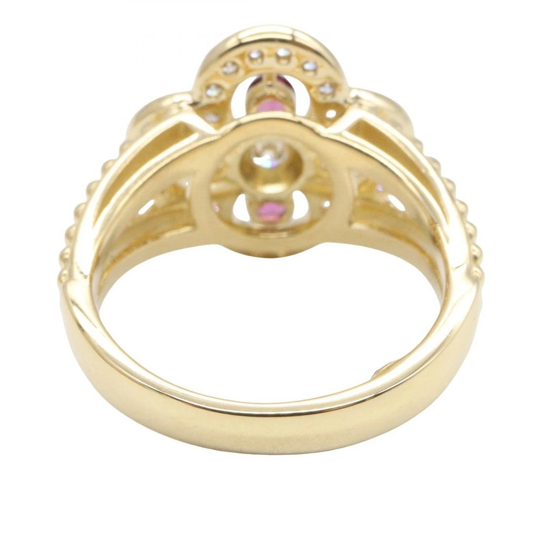 JEWELRY RUBY DIAMOND RING 18KYG - 3