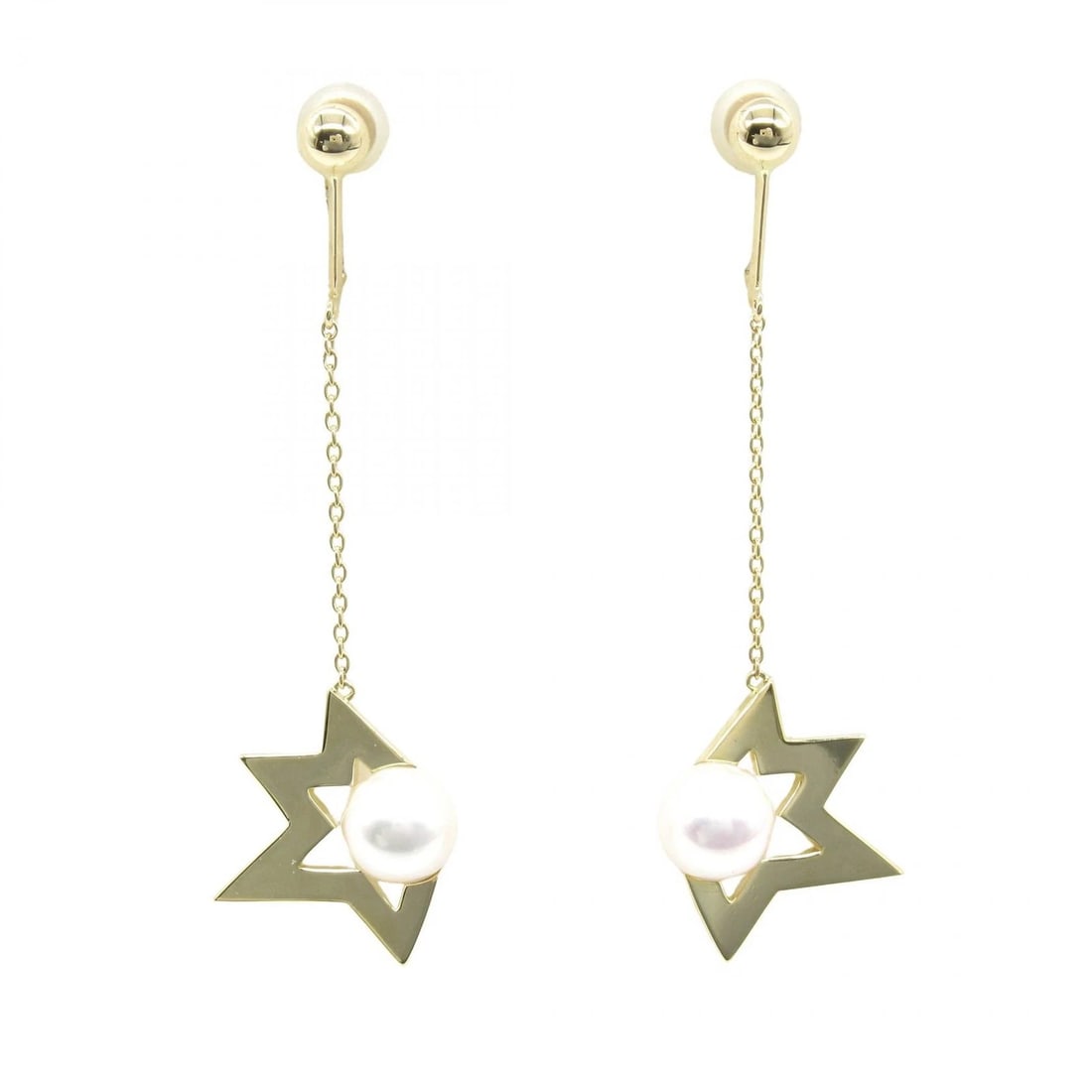 TASAKI AKOYA PEARL CLIP-ON EARRINGS: TASAKI Akoya Pearl Clip-on Earrings Brand: TASAKI Type: Earring Material: K18 (Yellow Gold) Color: Yellow Gold Size: Size 50mm x 14mm(2.0" x 0.6") Accessories: None Accessories Notice: When