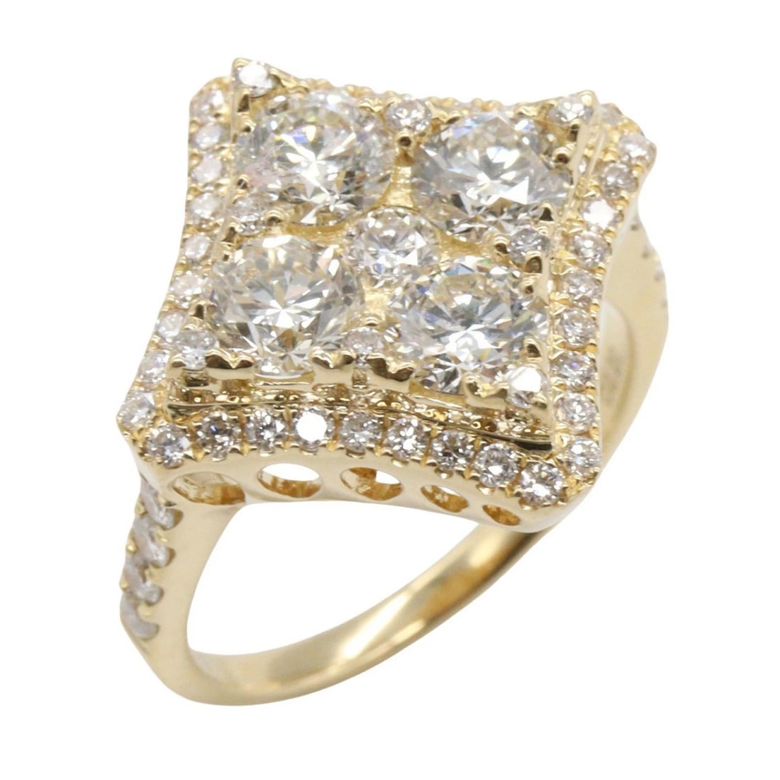 JEWELRY DIAMOND RING 18KYG YELLOW GOLD (1 of 4)