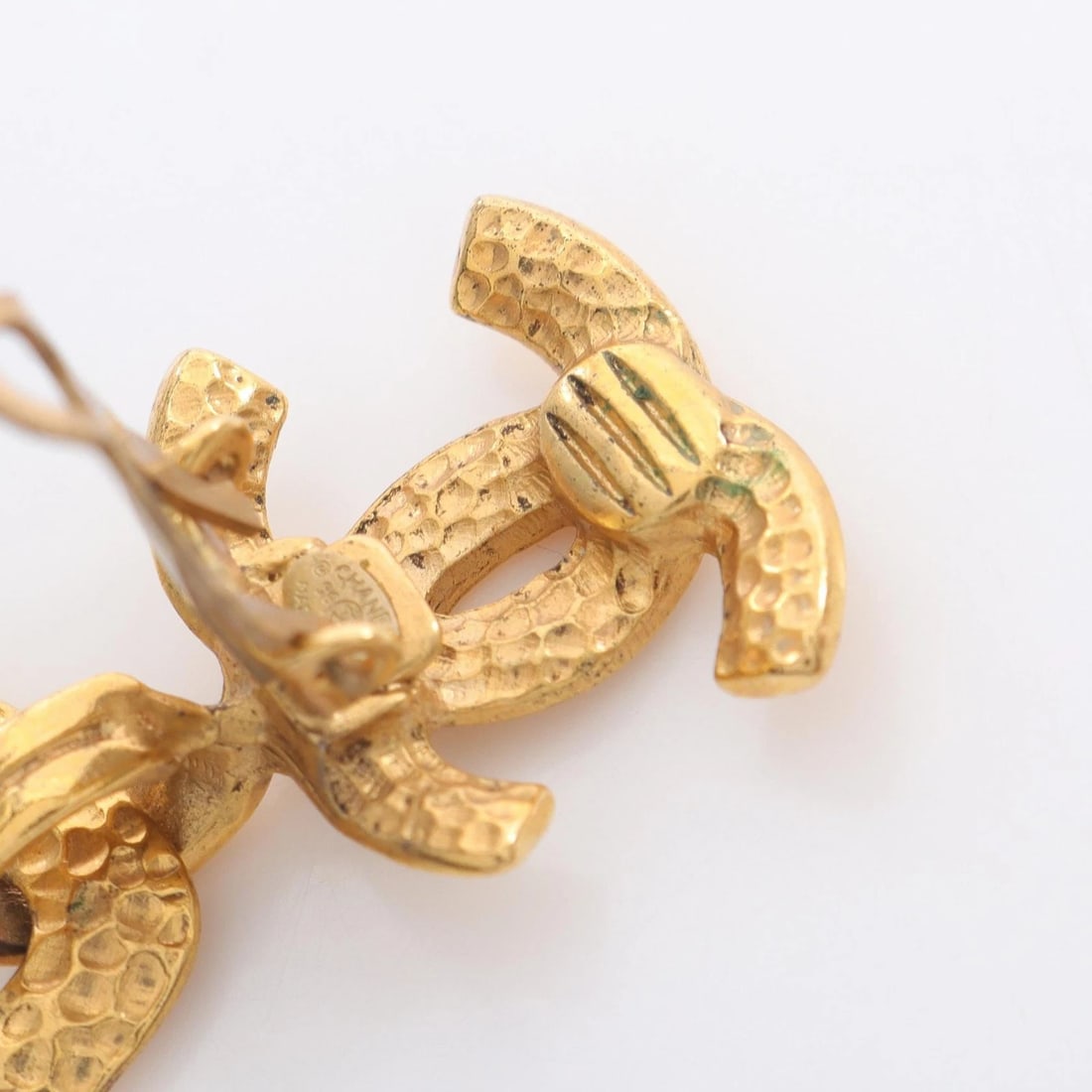 CHANEL COCO MARK EARRING GOLD PLATED - 3