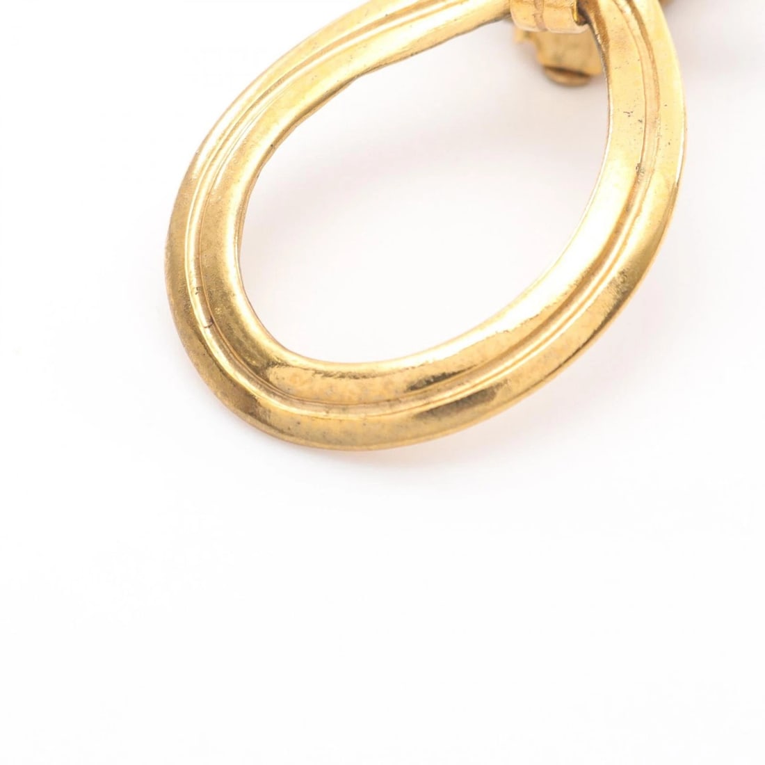 CHANEL COCO MARK EARRING GOLD PLATED - 4