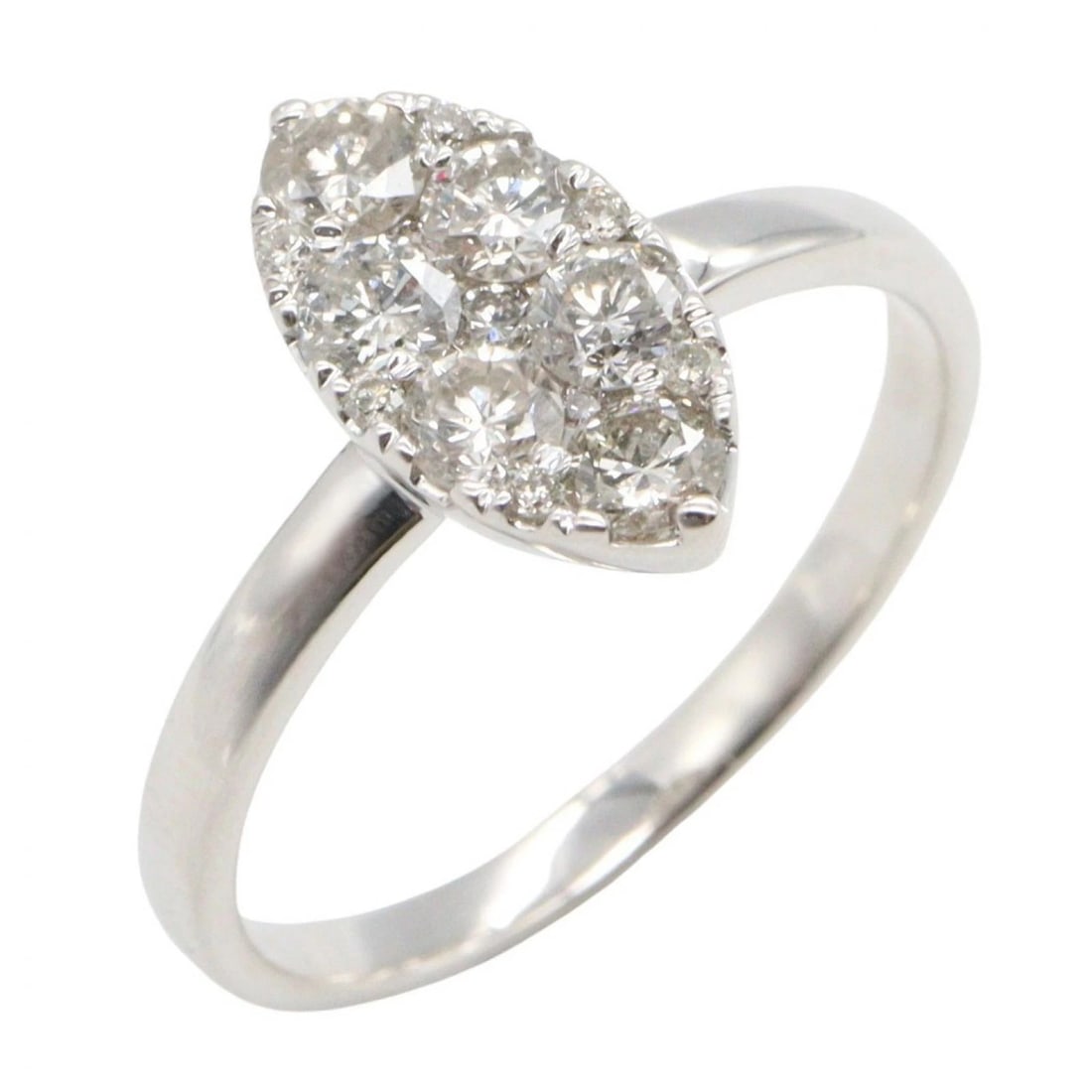 JEWELRY DIAMOND RING 18KWG WHITE GOLD CLEAR (1 of 4)