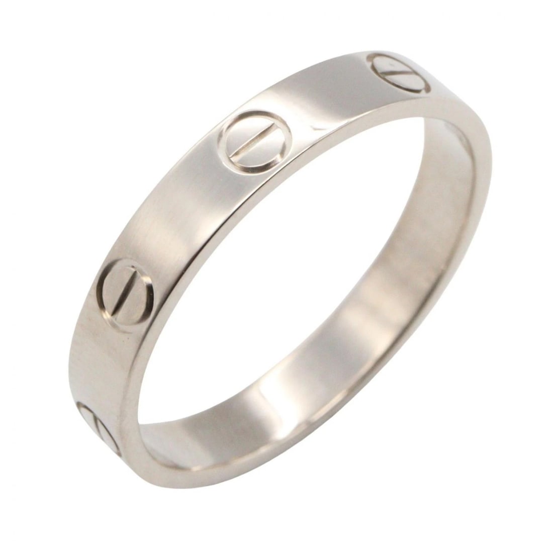 CARTIER MINI LOVE RING 18KWG WHITE GOLD: CARTIER Mini Love Ring 18KWG White Gold Brand: CARTIER Type: Ring Material: K18WG?White Gold? Color: White Gold Size: 7.25 - 7.5 US Accessories: None Accessories Notice: When purchasing pr