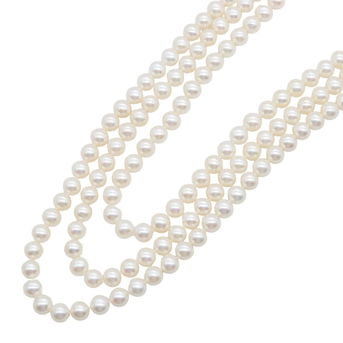 TIFFANY?CO LONG PEARL NECKLACE PENDANT SILVER: TIFFANY?CO Long Pearl Necklace Pendant Silver Brand: TIFFANY?CO Type: Necklace Material: Silver925 Color: White Size: Size Neck rotation?204cm(80.3") Accessories: None Accessories Notice: