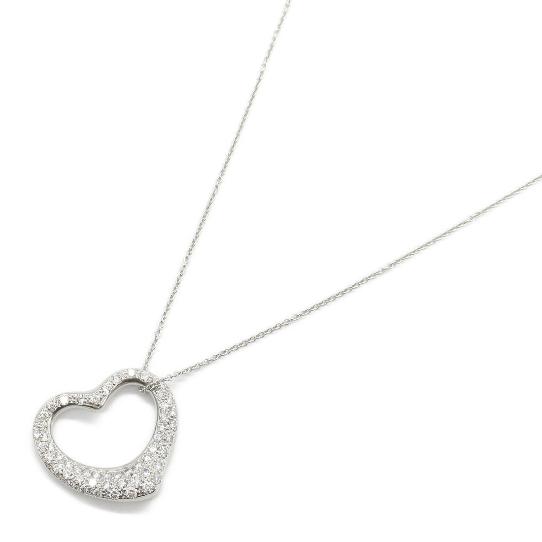 TIFFANY?CO OPEN HEART NECKLACE FULL DIAMOND (1 of 5)