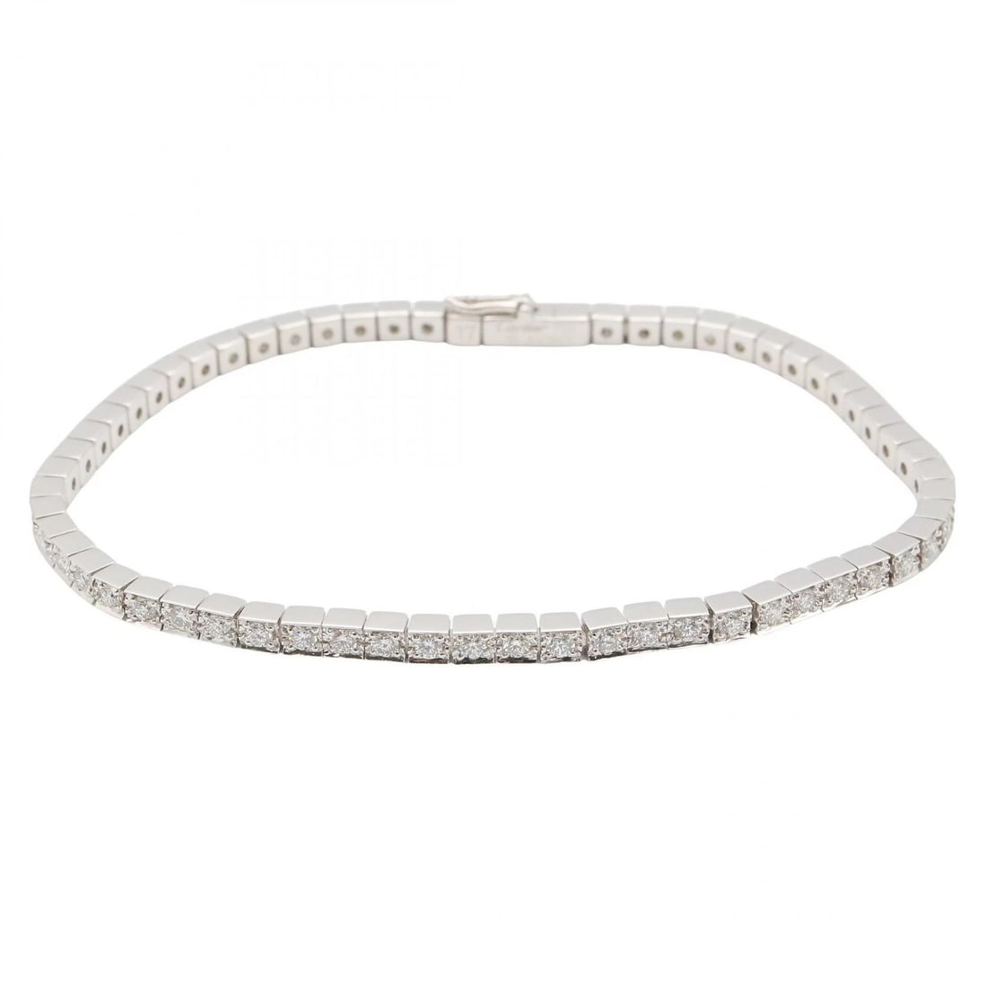 CARTIER LANIERE DIAMOND BRACELET 18KWG WHITE GOLD: CARTIER Laniere Diamond Bracelet 18KWG White Gold Brand: CARTIER Type: Bracelet Material: K18WG?White Gold? Color: White Gold Size: Size Band Length?17.5cm(6.9") Motif W?3mm x H?2.5mm(0.1" x 0.1")