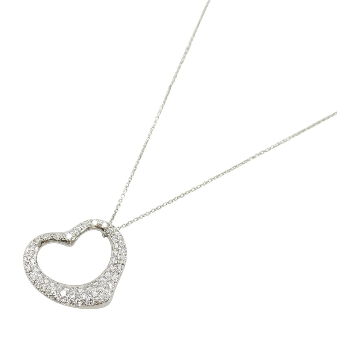 TIFFANY?CO OPEN HEART DIAMOND NECKLACE PENDANT (1 of 7)