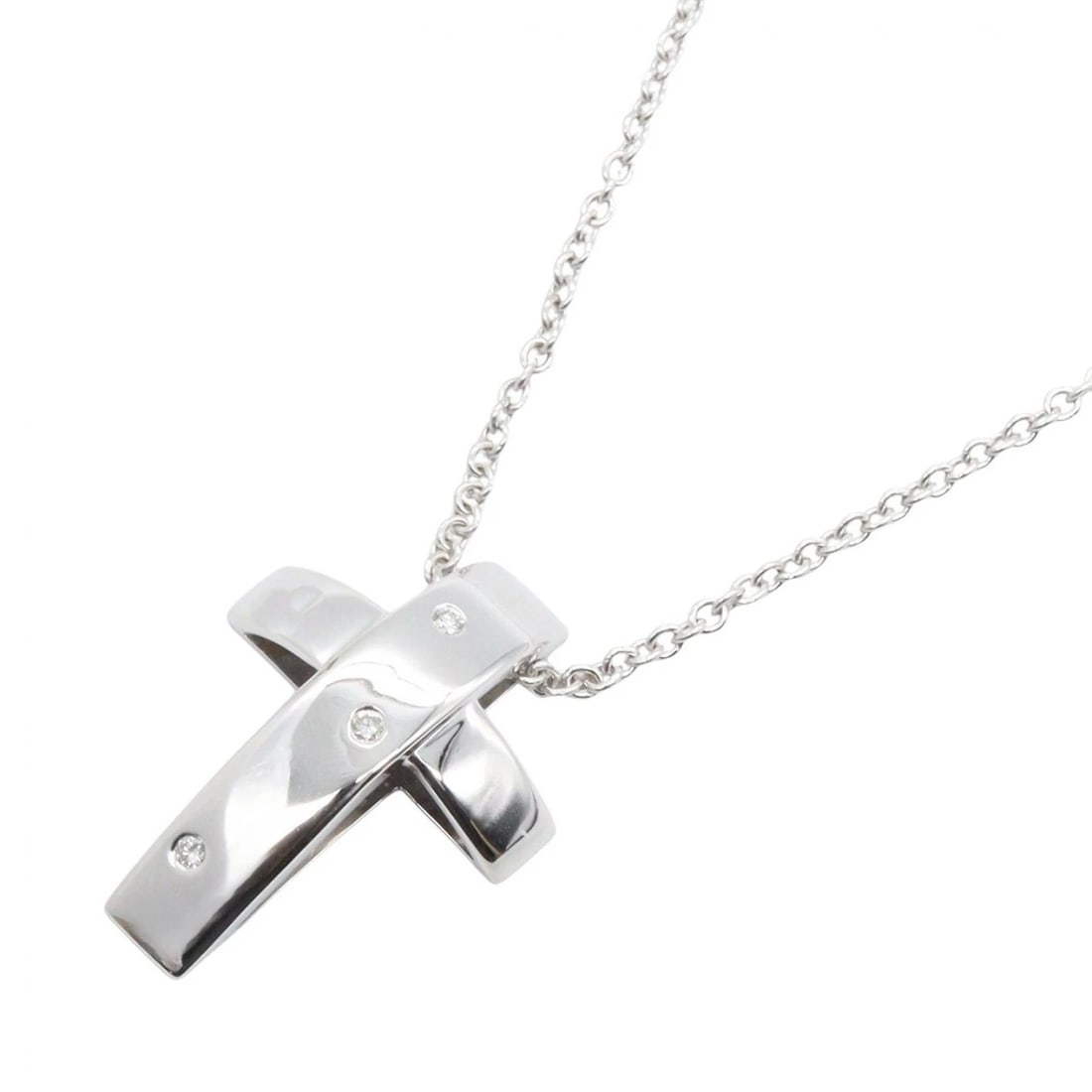 PIAGET POSSESSION CROSS NECKLACE 3PD PENDANT: PIAGET Possession Cross Necklace 3PD Pendant Brand: PIAGET Type: Necklace Material: K18WG?White Gold? Color: White Gold Size: Size Neck rotation?42.5cm(16.7") Motif W?18mm x H?25mm(0.7" x 1.0") A