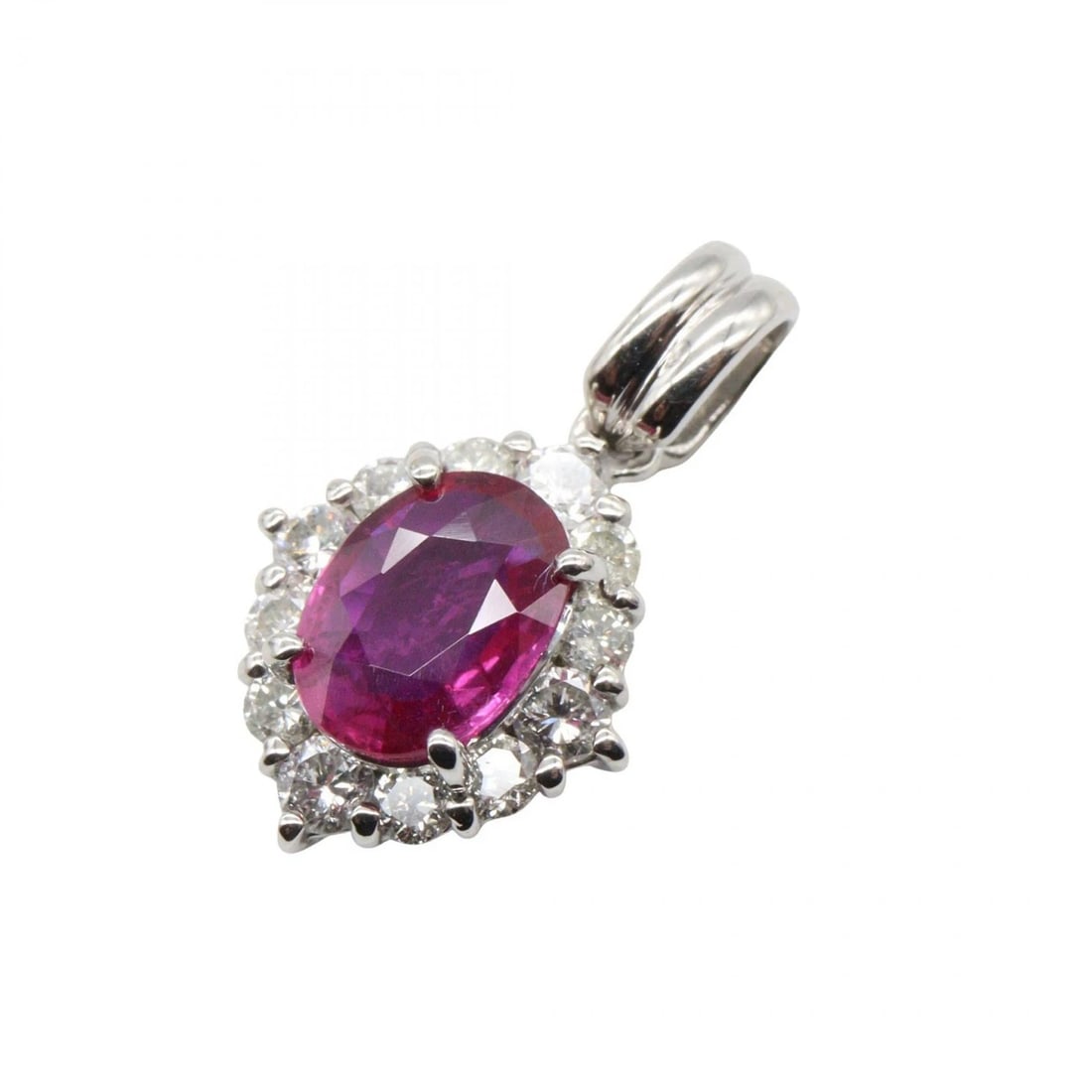 JEWELRY RUBY DIAMOND PENDANT TOP RED (1 of 3)