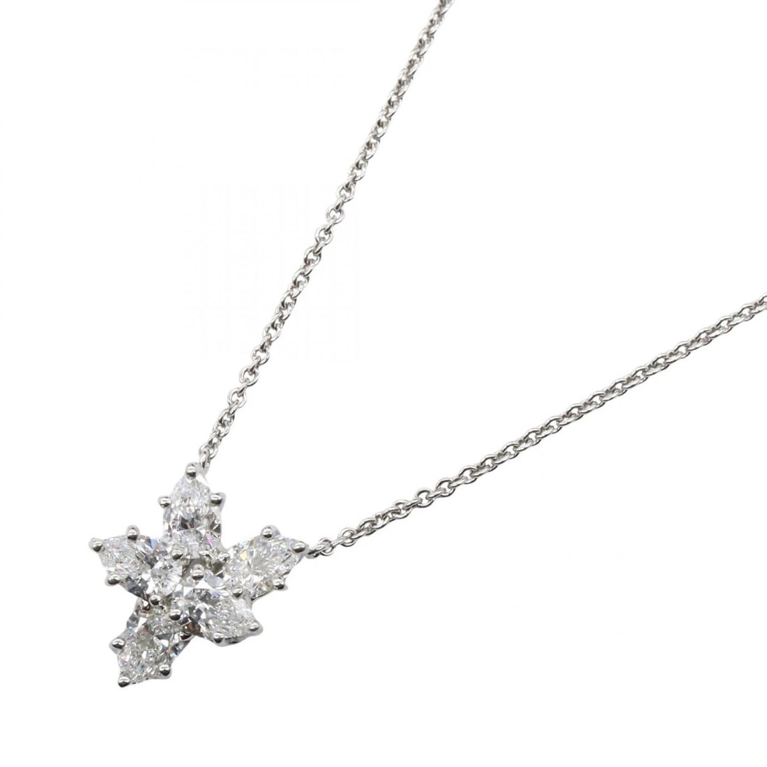 HARRY WINSTON WINSTON CLUSTER DIAMOND NECKLACE: HARRY WINSTON Winston Cluster Diamond Necklace Brand: HARRY WINSTON Type: Necklace Material: Pt950 Platinum Color: Silver??ish colors Size: Size Neck rotation?37.5/40.5cm(14.8") Motif W?10mm x H?1