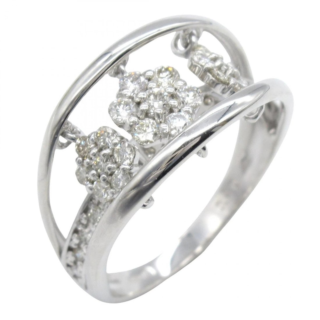 JEWELRY DIAMOND RING 18KWG WHITE GOLD: JEWELRY Diamond Ring 18KWG White Gold Brand: JEWELRY Type: Ring Material: K18WG?White Gold? Color: Silver??ish colors × Clear??ish colors Size: 5.25 US Accessories: None Accessories Notice