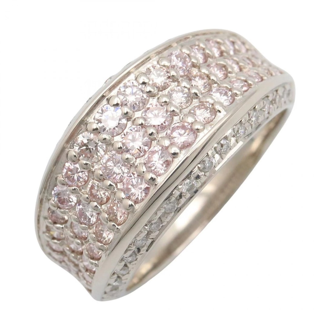 JEWELRY PINK DIAMOND RING PT950 PLATINUM (1 of 4)