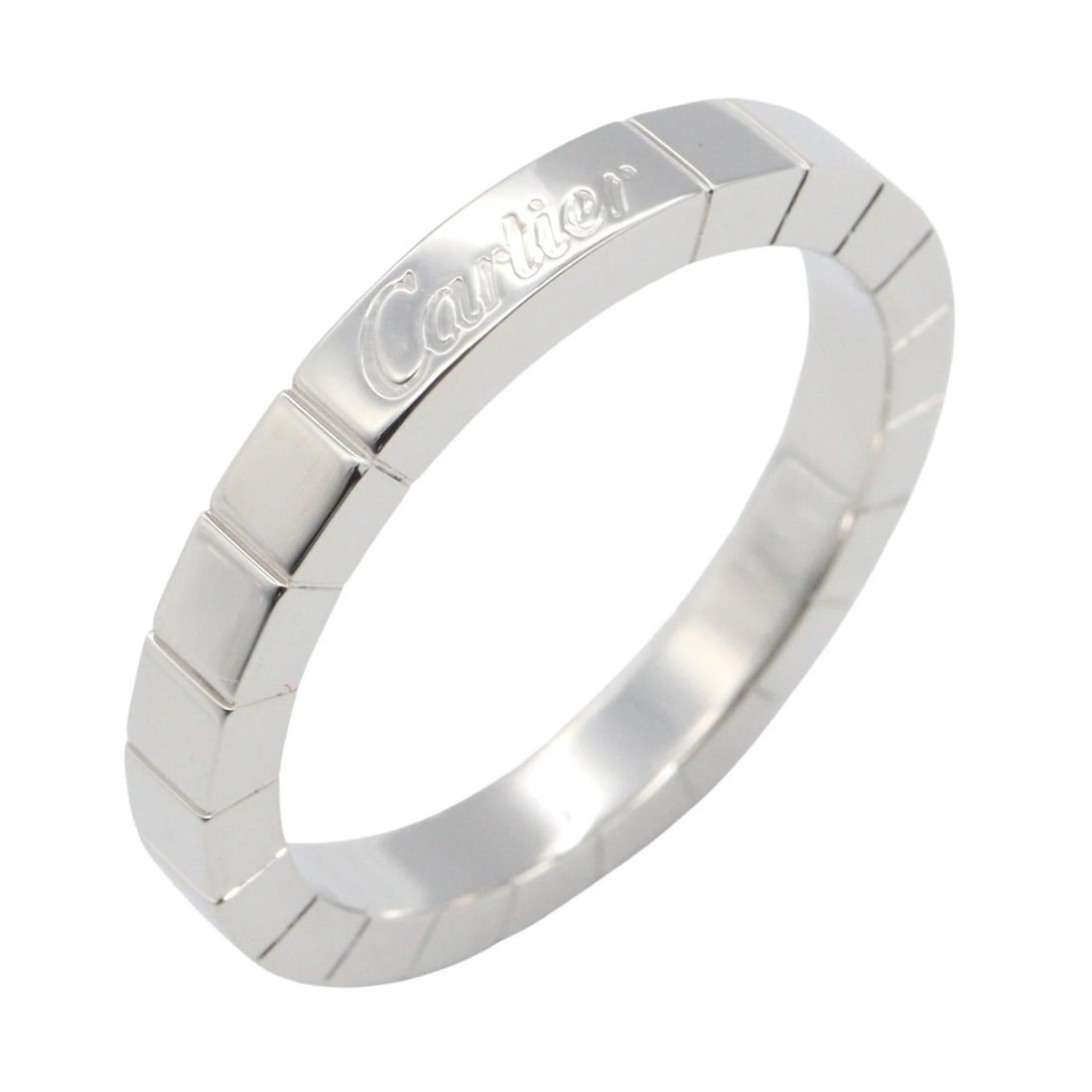 CARTIER LANIERE RING 18KWG WHITE GOLD: CARTIER Laniere Ring 18KWG White Gold Brand: CARTIER Type: Ring Material: K18WG?White Gold? Color: Silver??ish colors Size: 7.25 US Accessories: None Accessories Notice: When purchasing