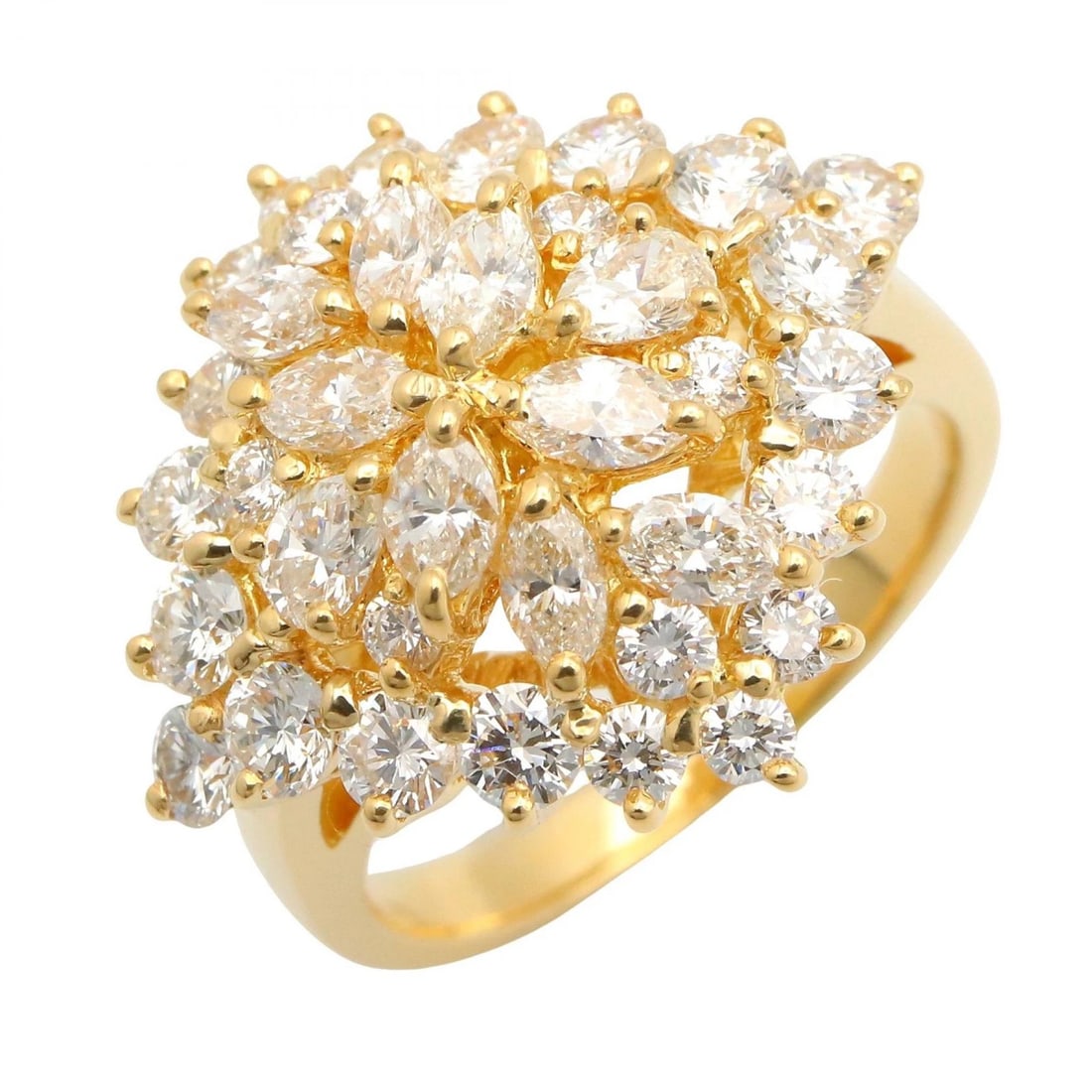 JEWELRY DIAMOND RING 18KYG YELLOW GOLD (1 of 4)