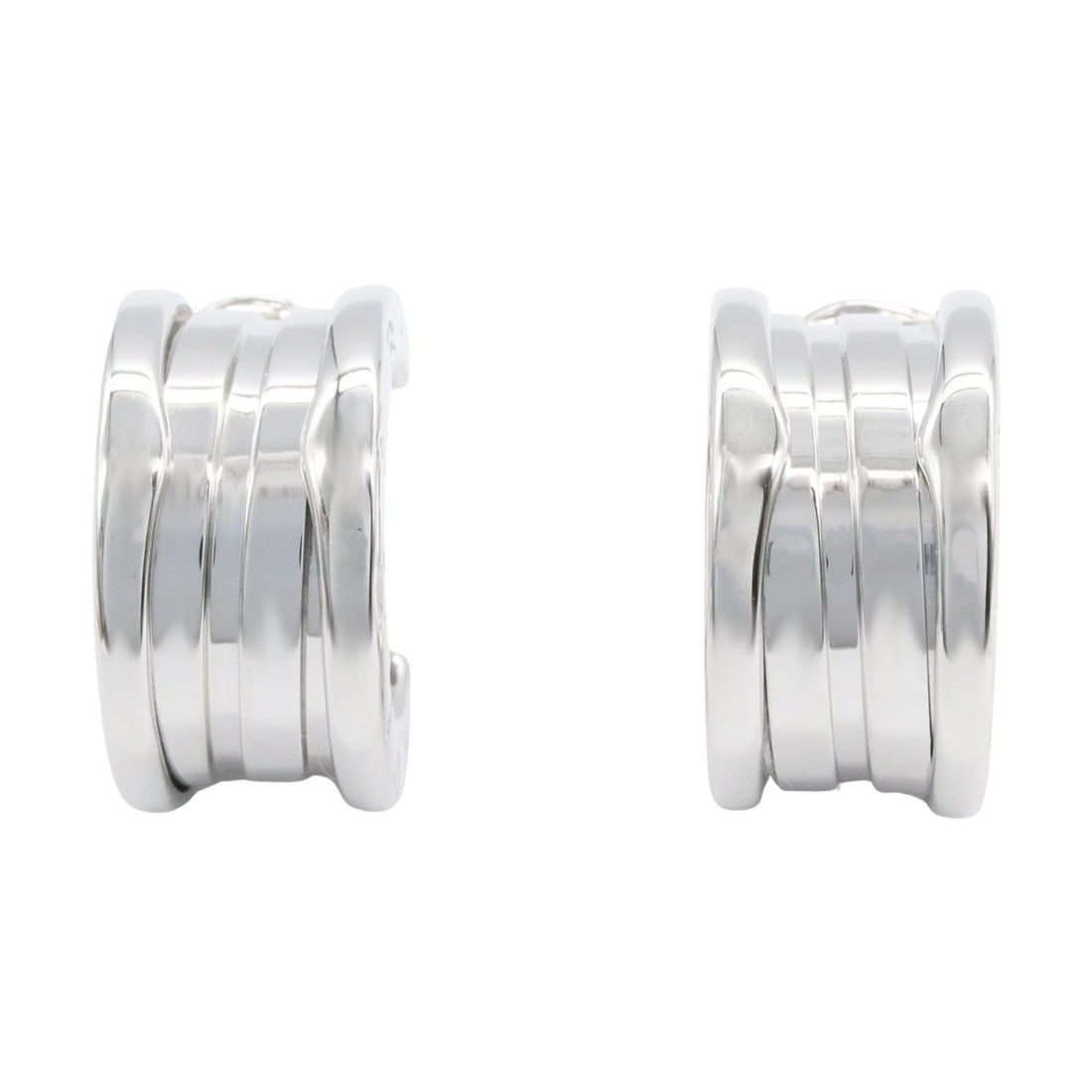 BVLGARI B-ZERO1 EARRING 18KWG WHITE GOLD: BVLGARI B-zero1 Earring 18KWG White Gold Brand: BVLGARI Type: Earring Material: K18WG?White Gold? Color: Silver??ish colors Size: Size 17mm x 9mm(0.7" x 0.4") Accessories: None Accessories