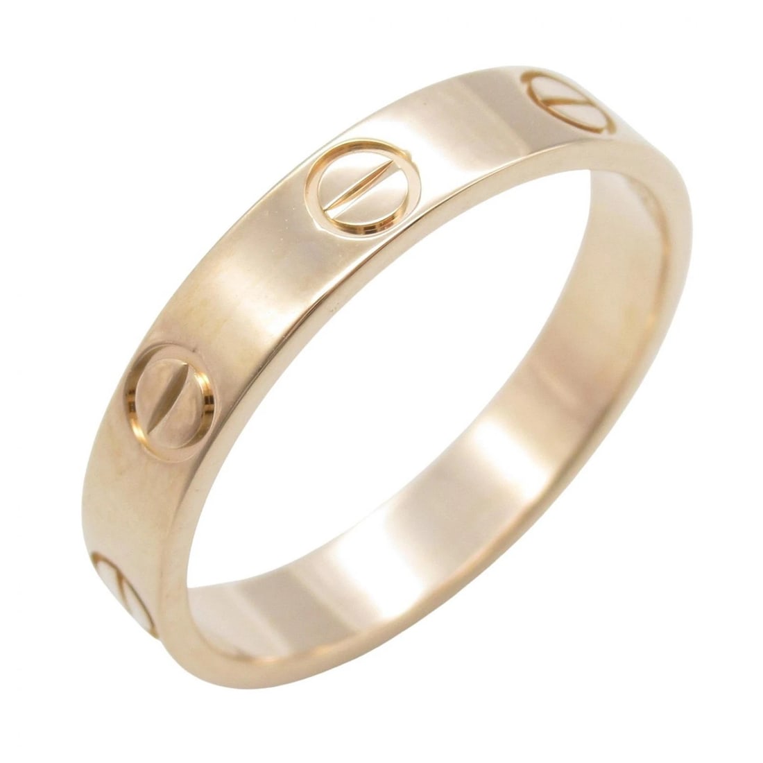 CARTIER MINI LOVE RING: CARTIER mini love ring Brand: CARTIER Type: Ring Material: K18PG?Rose Gold? Color: Gold??ish colors Size: 6 US Accessories: None Accessories Notice: When purchasing pre-owned goods, please