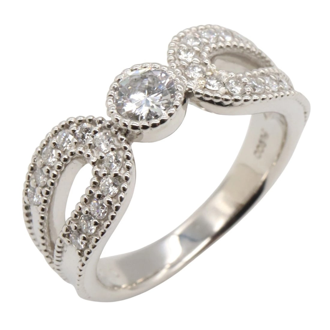 JEWELRY DIAMOND RING PT900 PLATINUM (1 of 4)