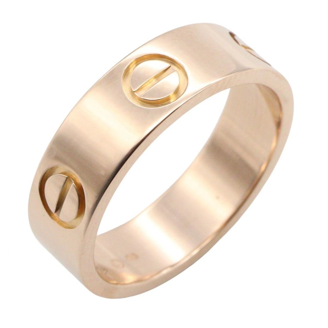 CARTIER LOVE RING 18KPG PINK ROSE GOLD: CARTIER Love Ring 18KPG Pink Rose Gold Brand: CARTIER Type: Ring Material: K18PG?Rose Gold? Color: Gold??ish colors Size: 4.75 - 5 US Accessories: None Accessories Notice: When purchasing