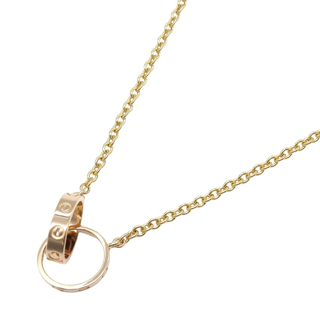 CARTIER BABY LOVE NECKLACE PENDANT 18KPG: CARTIER Baby Love Necklace Pendant 18KPG Brand: CARTIER Type: Necklace Material: K18PG?Rose Gold? Color: Gold??ish colors Size: Size Neck rotation?44cm(17.3") Motif W?20mm x H?2.6mm(0.8" x