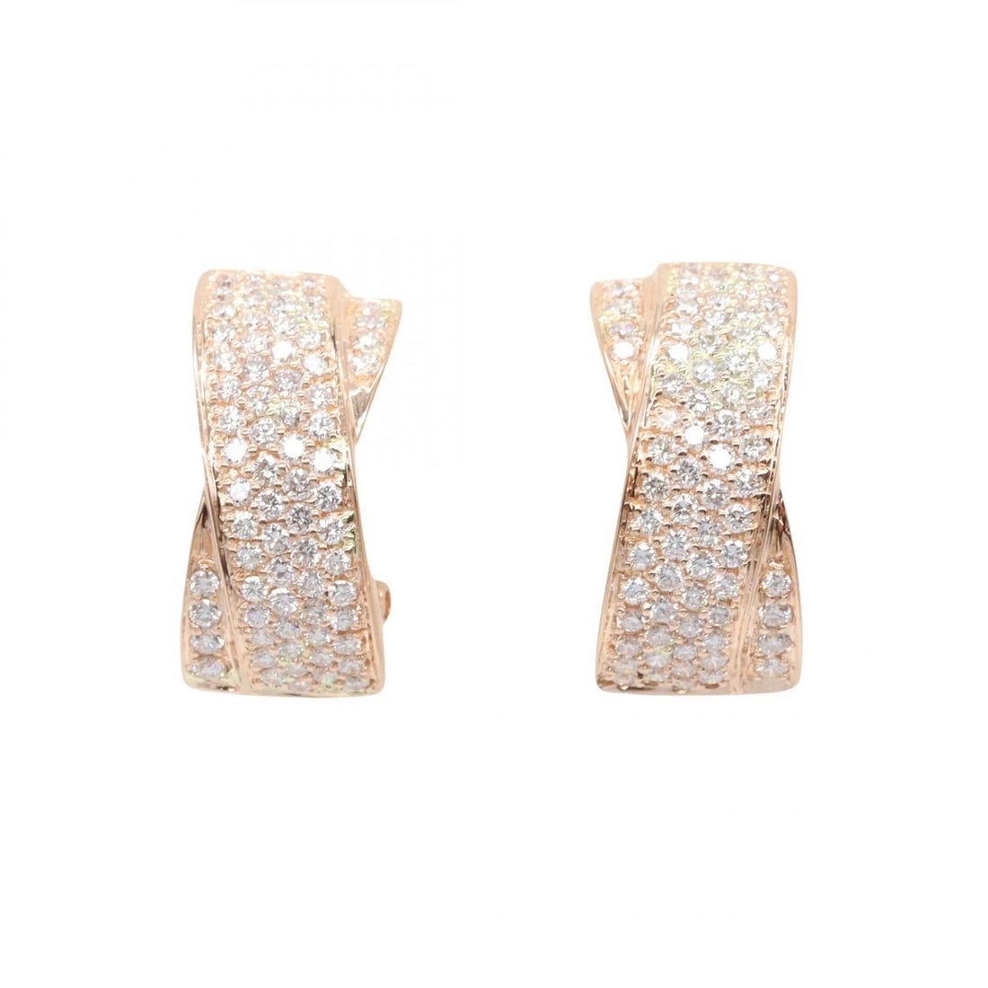 QUEEN DIAMOND PIERCED EARRINGS 18KPG PINK ROSE: Queen Diamond Pierced earrings 18KPG Pink Rose Brand: Queen Type: Pierced earrings Material: K18PG?Rose Gold? Color: Gold??ish colors × Clear??ish colors Size: Size 20mm x 10mm(0.8" x 0.4") 