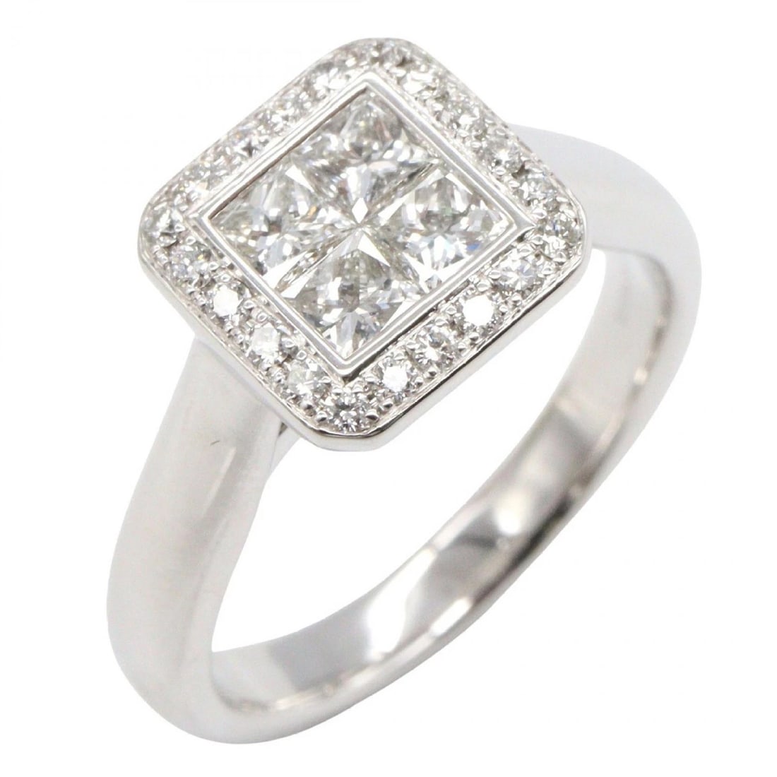 JEWELRY DIAMOND RING 18KWG WHITE GOLD: JEWELRY Diamond Ring 18KWG White Gold Brand: JEWELRY Type: Ring Material: K18WG?White Gold? Color: Silver??ish colors × Clear??ish colors Size: 5.5 - 5.75 US Accessories: None Accessories