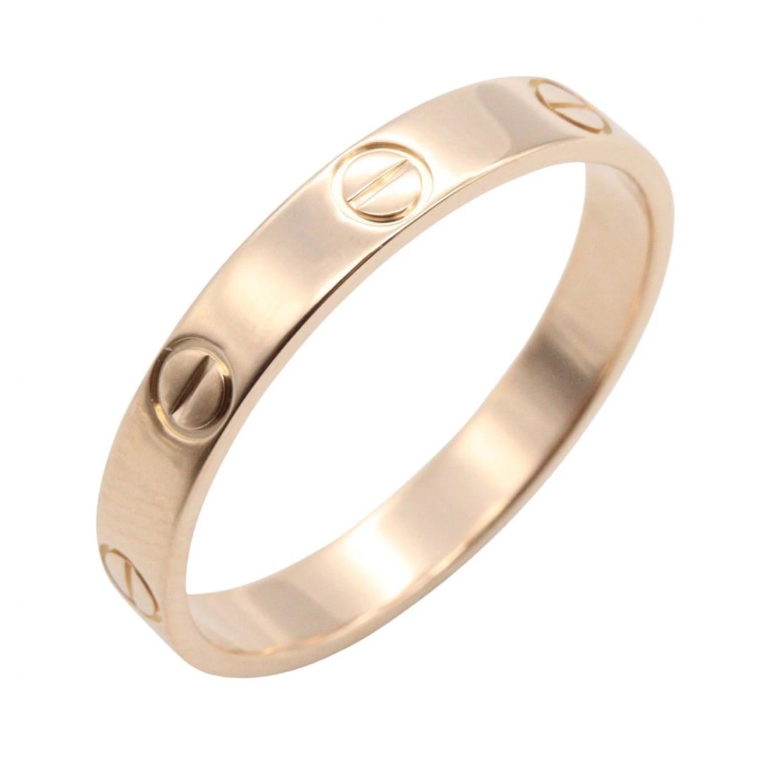 CARTIER MINI LOVE RING 18KPG PINK ROSE GOLD: CARTIER Mini Love Ring 18KPG Pink Rose Gold Brand: CARTIER Type: Ring Material: K18PG?Rose Gold? Color: Gold??ish colors Size: 8.25 - 8.5 US Accessories: None Accessories Notice: When purc