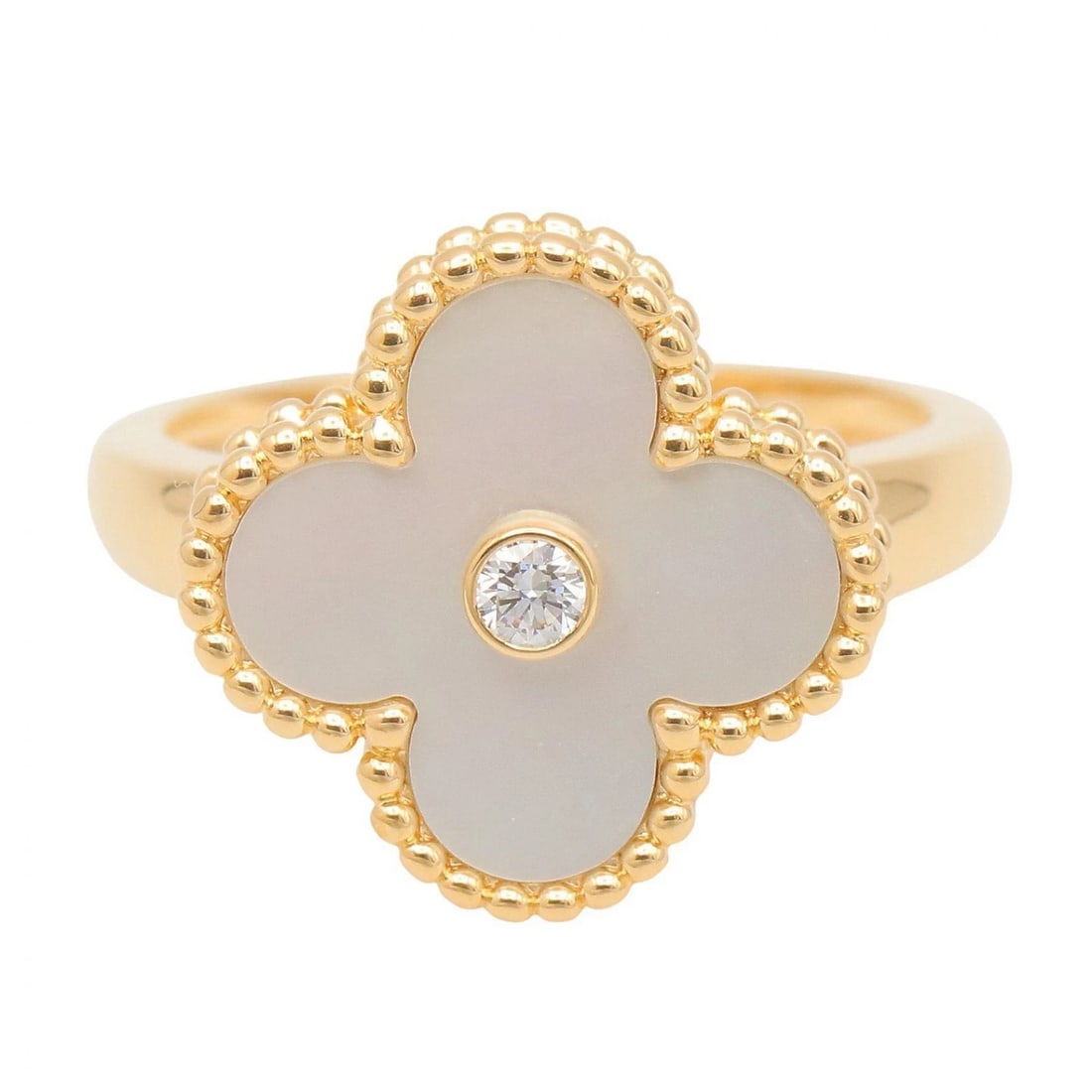 VAN CLEEF & ARPELS ALHAMBRA DIAMOND RING - 2