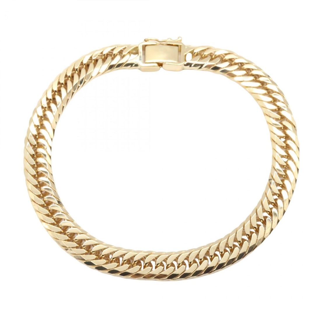 JEWELRY TRIPLE 8 SIDE FLAT LINK CURB CHAIN BRACELET (1 of 4)