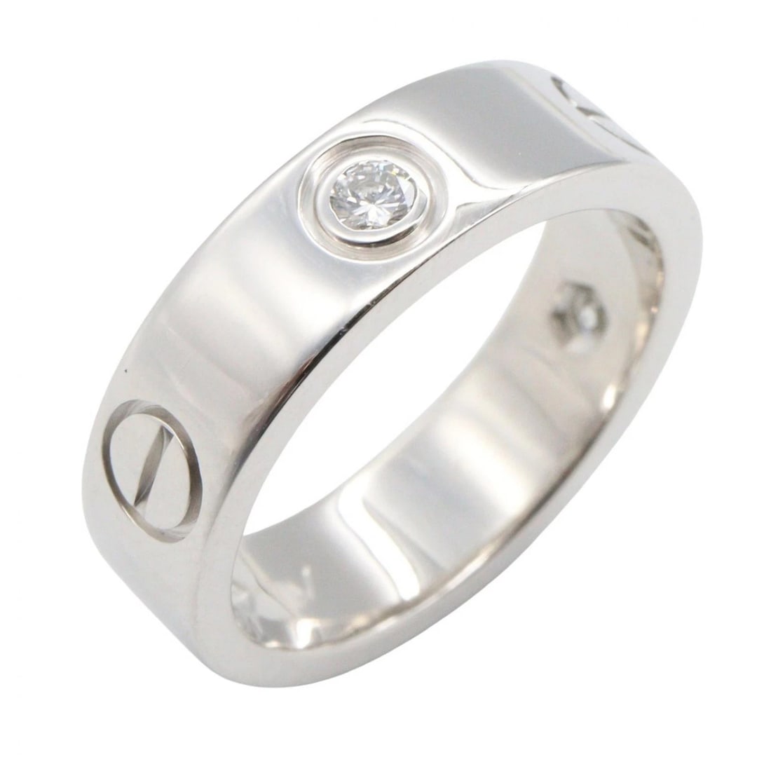 CARTIER LOVE RING 3P DIAMOND 18KWG (1 of 3)