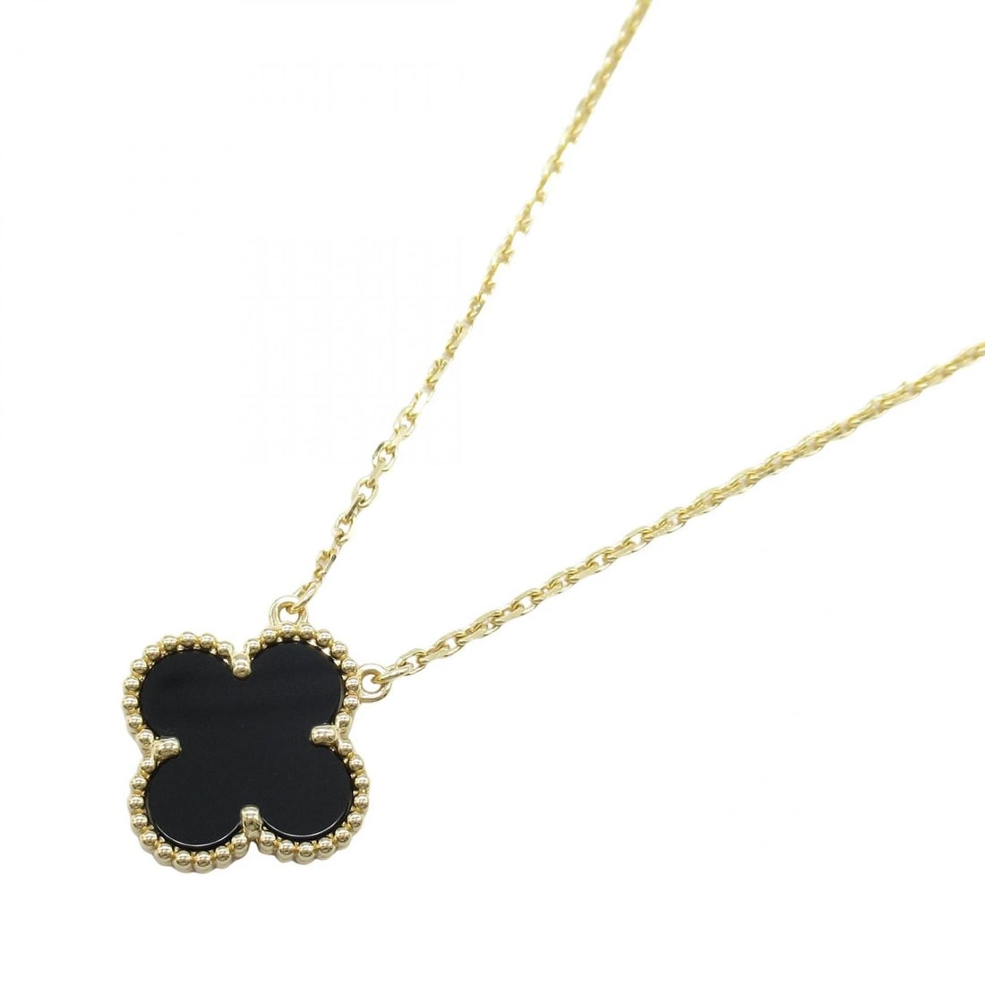 VAN CLEEF & ARPELS ALHAMBRA ONYX NECKLACE: Van Cleef & Arpels Alhambra Onyx Necklace Brand: Van Cleef & Arpels Type: Necklace Material: K18 (Yellow Gold) Color: Gold??ish colors × Black??ish colors Size: Size Neck rotation?37.5/42cm(14.8"