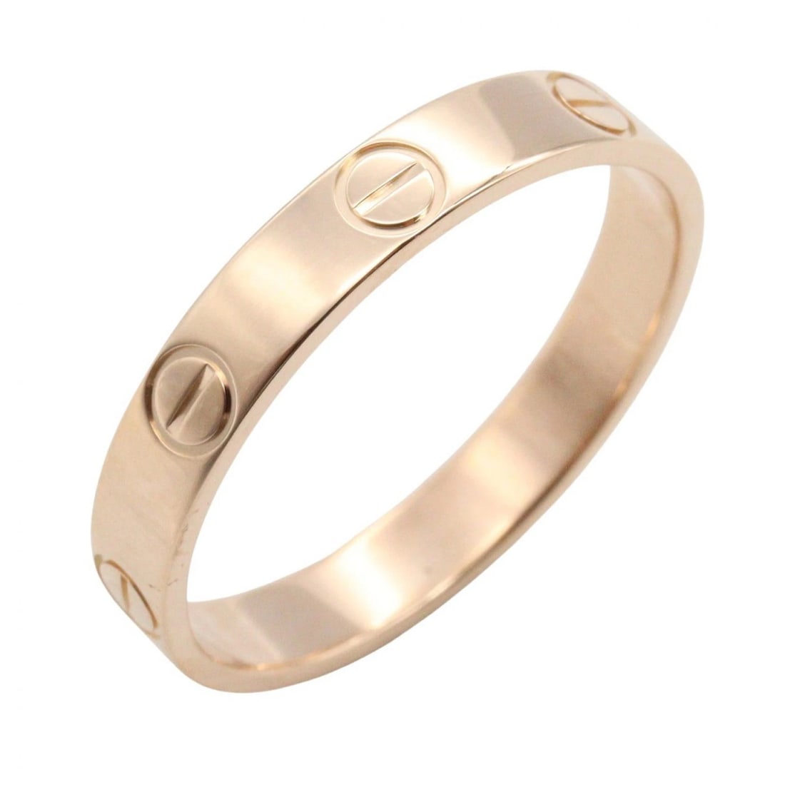 CARTIER MINI LOVE RING 18KPG PINK ROSE GOLD: CARTIER Mini Love Ring 18KPG Pink Rose Gold Brand: CARTIER Type: Ring Material: K18PG?Rose Gold? Color: Gold??ish colors Size: 7.25 US Accessories: None Accessories Notice: When purchasing