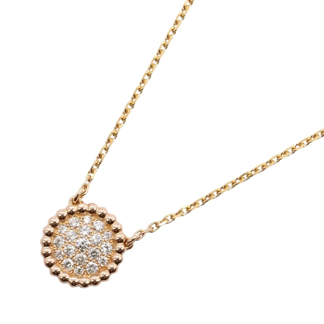 VAN CLEEF & ARPELS PERLEDIA NECKLACE DIAMOND: Van Cleef & Arpels Perledia Necklace Diamond Brand: Van Cleef & Arpels Type: Necklace Material: K18PG?Rose Gold? Color: Clear??ish colors Size: Size Neck rotation?37/41.5cm(14.6") Motif W?12mm