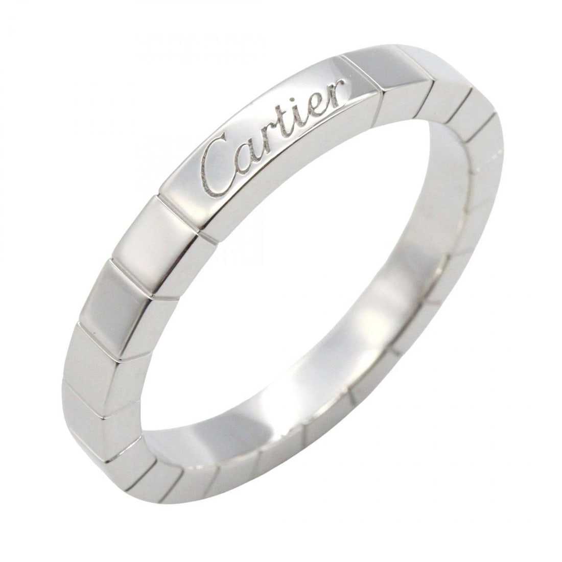 CARTIER LANIERE RING 18KWG WHITE GOLD: CARTIER Laniere Ring 18KWG White Gold Brand: CARTIER Type: Ring Material: K18WG?White Gold? Color: Silver??ish colors Size: 8 - 8.25 Accessories: None Accessories Notice: When purchasing p