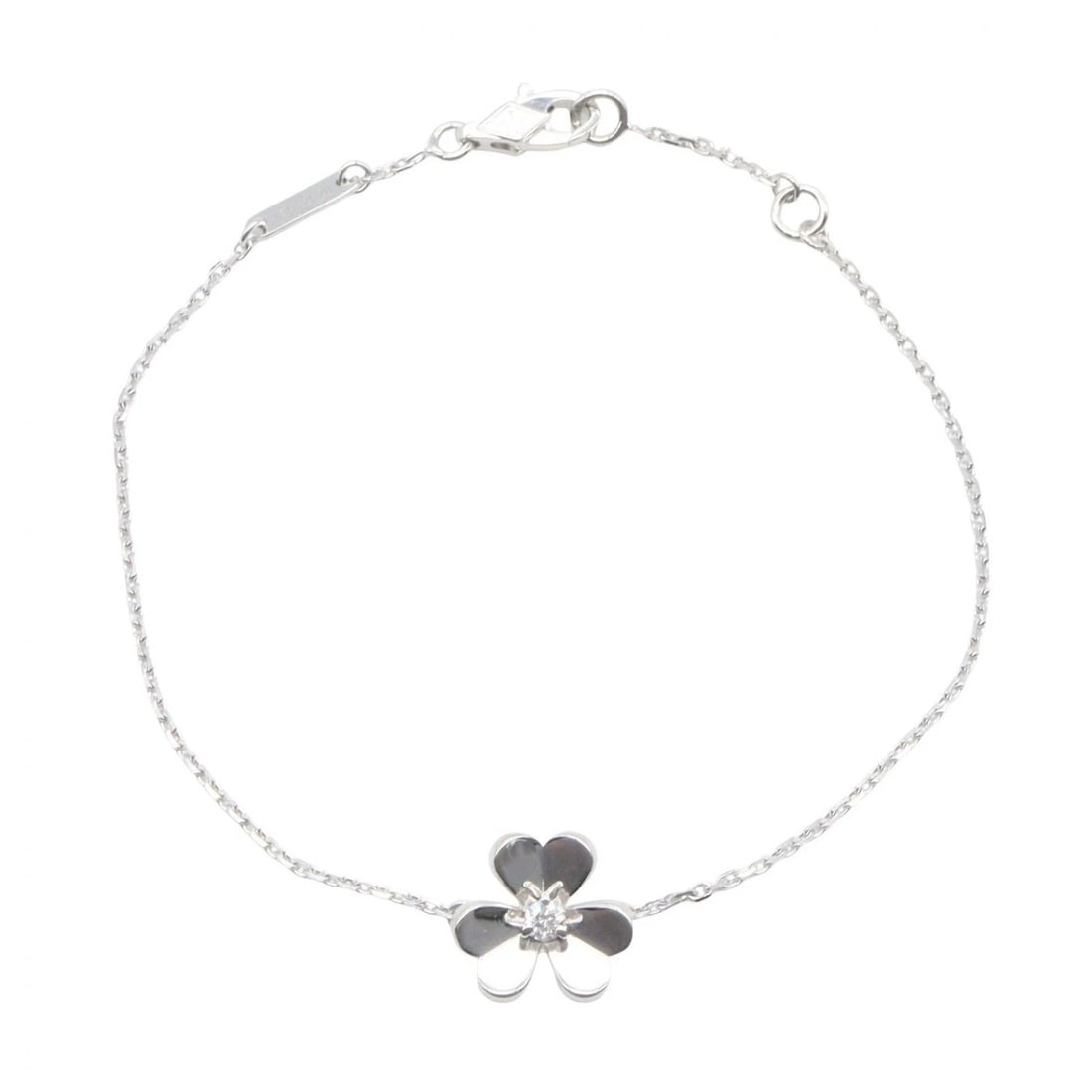 VAN CLEEF & ARPELS FRIVOLE 1PD BRACELET: Van Cleef & Arpels Frivole 1PD Bracelet Brand: Van Cleef & Arpels Type: Bracelet Material: K18WG?White Gold? Color: Silver??ish colors × Clear??ish colors Size: Size Motif W?11mm x H?10mm(0.4" x