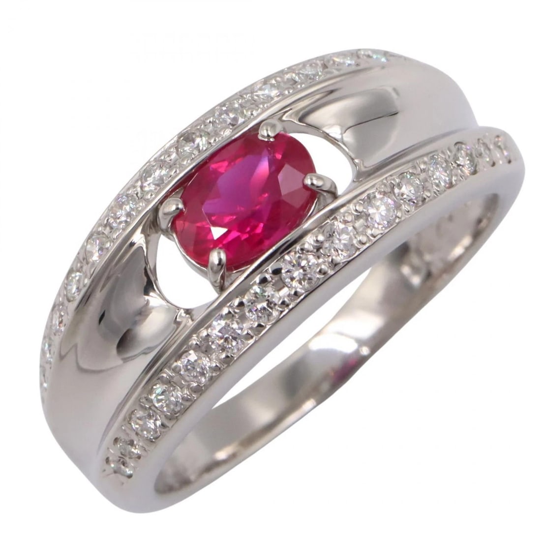 JEWELRY RUBY DIAMOND RING PT900 PLATINUM: JEWELRY Ruby Diamond Ring Pt900 Platinum Brand: JEWELRY Type: Ring Material: Pt900 Platinum Color: Silver??ish colors × Red??ish colors × Clear??ish colors Size: 6.5 - 6.75 US Accessories: None