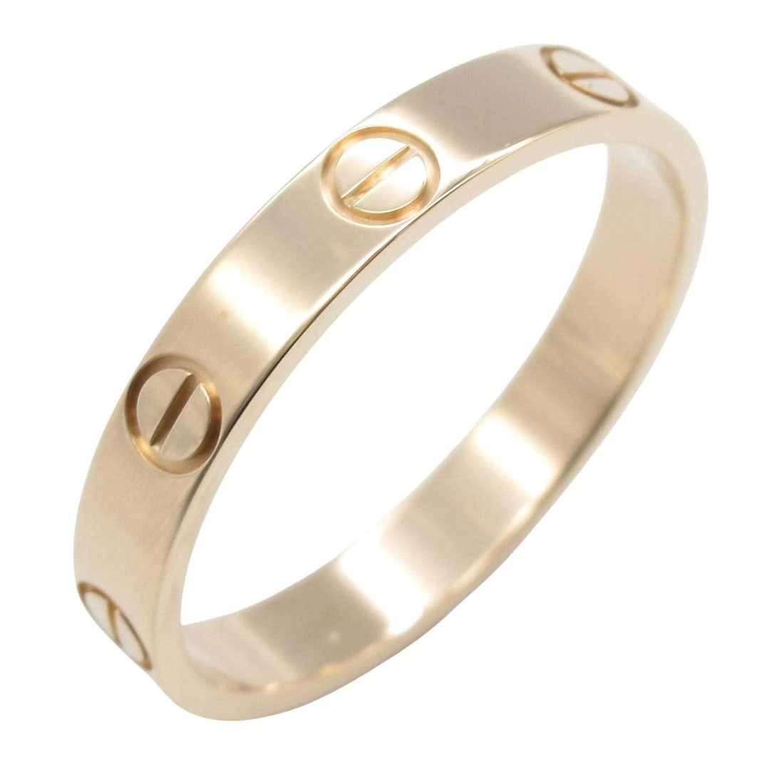 CARTIER MINI LOVE RING 18KPG PINK ROSE GOLD: CARTIER Mini Love Ring 18KPG Pink Rose Gold Brand: CARTIER Type: Ring Material: K18PG?Rose Gold? Color: Gold??ish colors Size: 7.5 US Accessories: None Accessories Notice: When purchasing