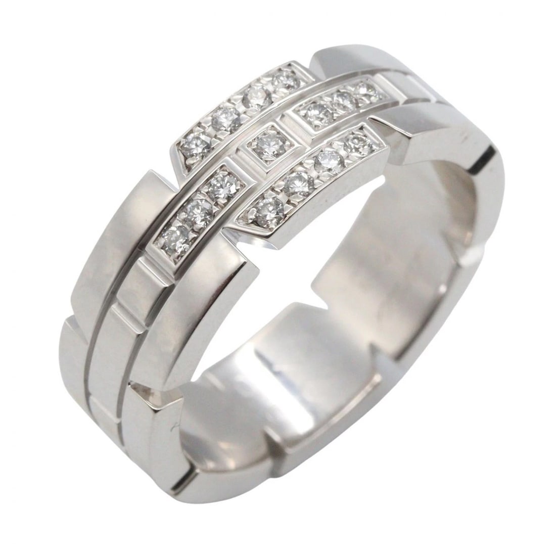 CARTIER TANK FRANCAISE HALF DIAMOND RING (1 of 3)