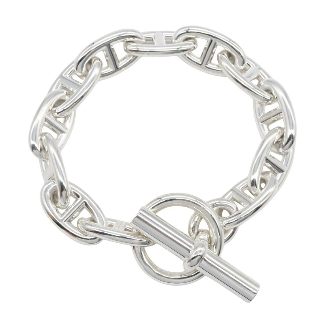 HERMES CHAINE D'ANCRE GM BRACELET BANGLE: HERMES Chaine D'ancre GM Bracelet Bangle Brand: HERMES Type: Bracelet Material: Silver925 Color: Silver??ish colors Size: Size Band Length?16cm(6.3") Accessories: None Accessories Notice: