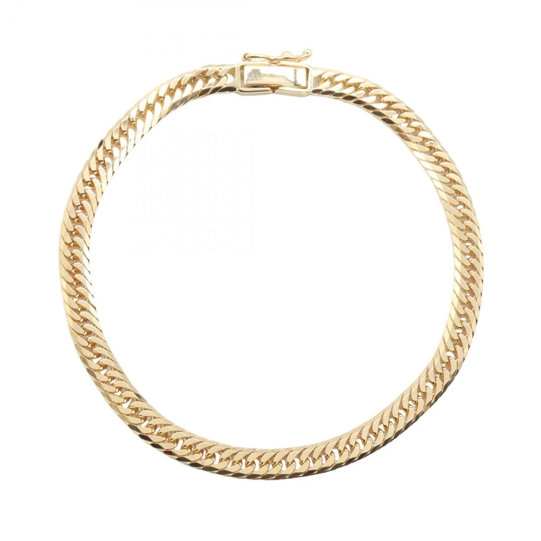 JEWELRY TRIPLE 8 SIDE FLAT LINK CURB CHAIN BRACELET: JEWELRY Triple 8 Side Flat Link Curb Chain Bracelet Brand: JEWELRY Type: Bracelet Material: K18 (Yellow Gold) Color: Gold??ish colors Size: Size Band Length?17cm(6.7") Accessories: None
