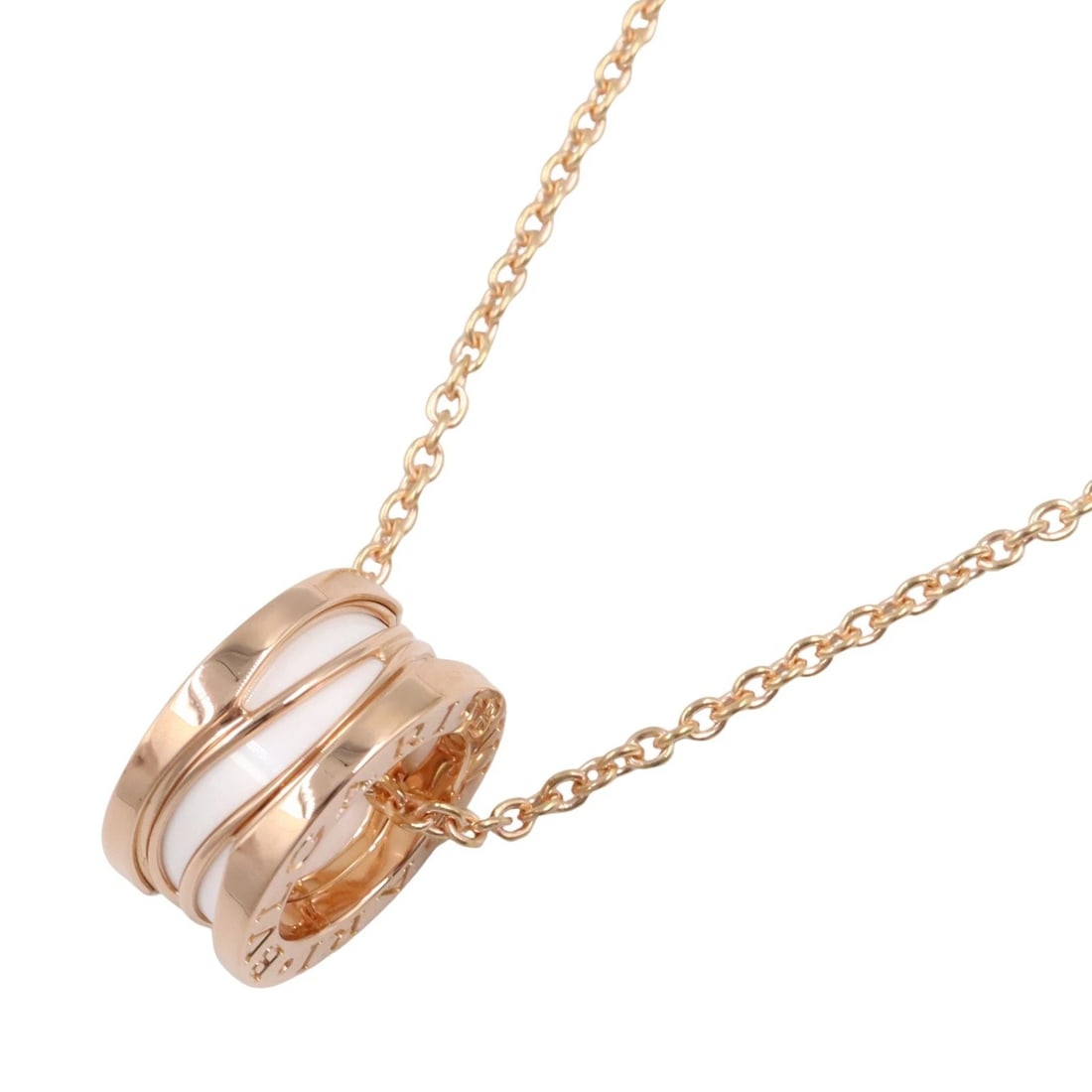 BVLGARI B-ZERO 1 LEGEND NECKLACE CERAMIC: BVLGARI B-zero 1 Legend Necklace Ceramic Brand: BVLGARI Type: Necklace Material: K18PG?Rose Gold? Color: White??ish colors × Gold??ish colors Size: Size Neck rotation?38.5?46cm(15.2") Motif