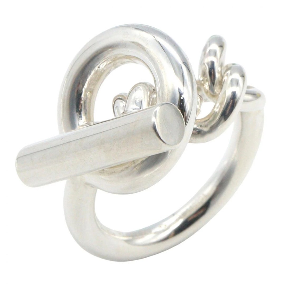 HERMES CROISETTE RING GM SILVER925: HERMES Croisette Ring GM Silver925 Brand: HERMES Type: Ring Material: Silver925 Color: Silver??ish colors Size: 7.25 US Accessories: None Accessories Notice: When purchasing pre-owned good