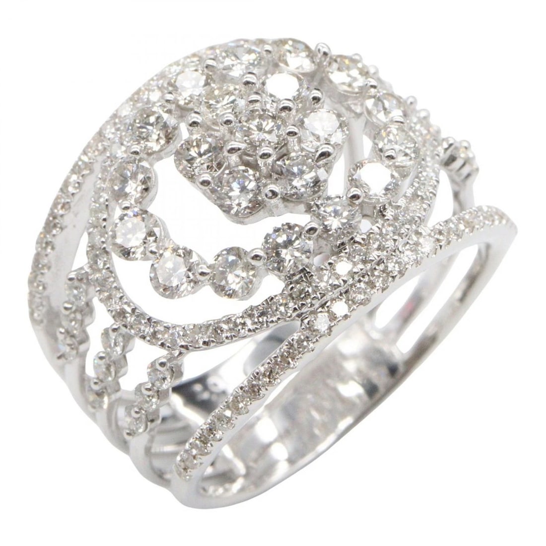 JEWELRY DIAMOND RING 18KWG WHITE GOLD: JEWELRY Diamond Ring 18KWG White Gold Brand: JEWELRY Type: Ring Material: K18WG?White Gold? Color: Silver??ish colors × Clear??ish colors Size: 7.25 US Accessories: None Accessories Notice: