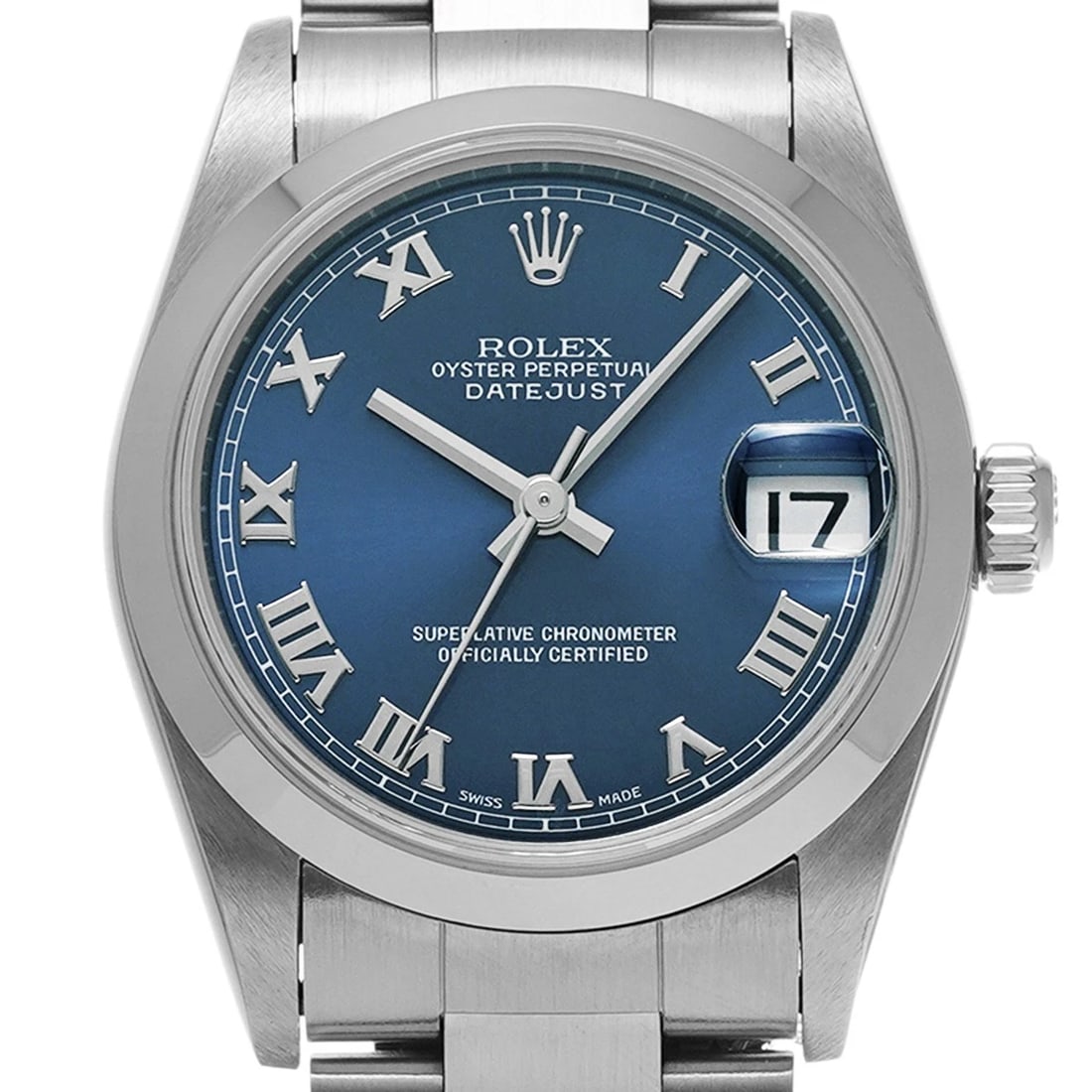 ROLEX DATEJUST BLUE WATCH - 4