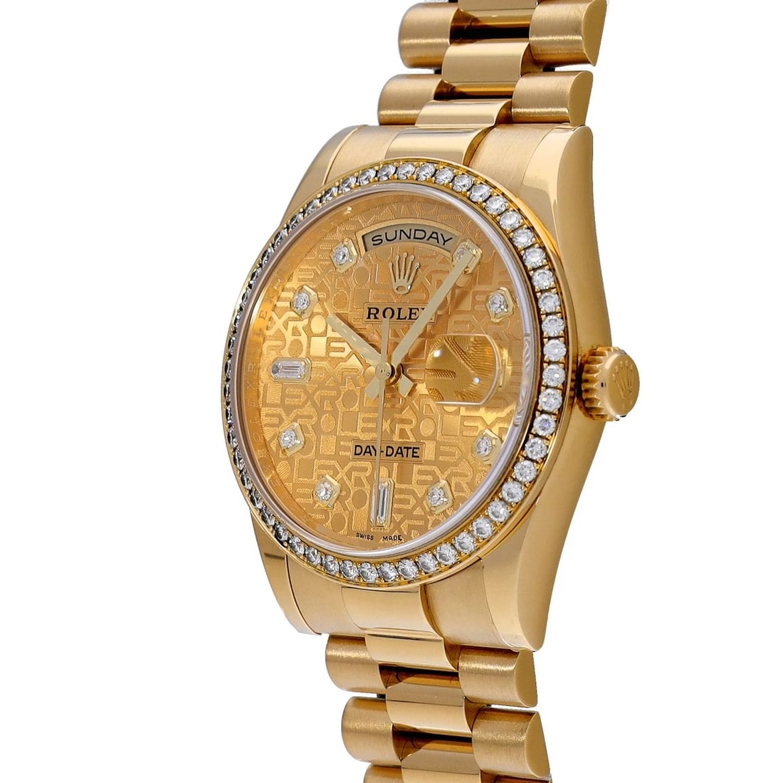 ROLEX CHAMPAGNE COMPUTER DIAMOND WATCH - 2