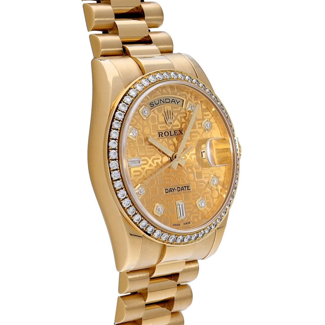 ROLEX CHAMPAGNE COMPUTER DIAMOND WATCH - 3