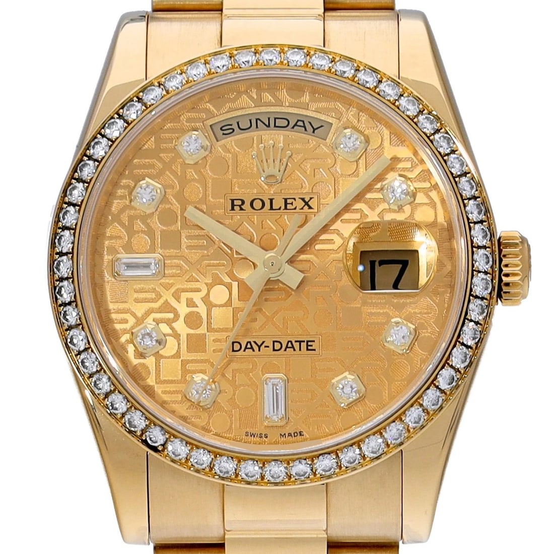 ROLEX CHAMPAGNE COMPUTER DIAMOND WATCH - 4